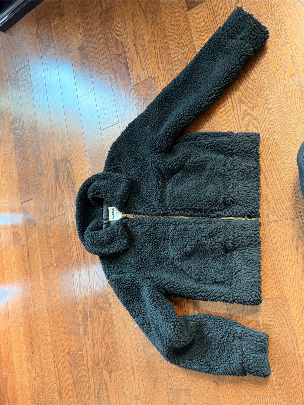 Garage Black Sherpa Bomber Jacket